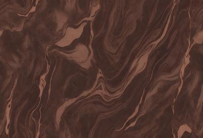 The primary subject of the image is a brown marble-like surface with a pattern of swirls and waves. The setting is a close-up of the surface, showcasing the intricate design. The visual style is a combination of a photo and a digital art, as it appears to be a photograph of a digital artwork. The colors and mood of the image are warm and natural, with the brown marble creating a sense of depth and texture.