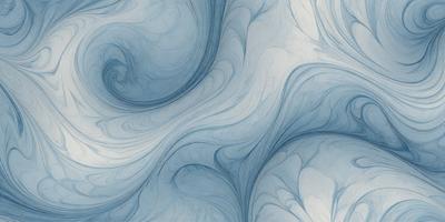 The primary subject of the image is a blue and white swirl pattern, which appears to be a digital art or illustration. The setting is a blue background, and the visual style is a combination of digital art and illustration. The dominant colors are blue and white, creating a calming and soothing atmosphere.