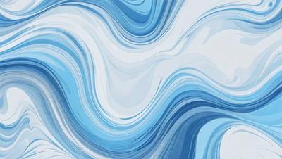 The primary subject of the image is a blue and white wave pattern, which is the main focus of the image. The setting is a white and blue background, creating a contrasting and visually appealing environment. The visual style of the image is a combination of digital art and illustration, giving it a unique and artistic appearance. The dominant colors in the image are blue and white, creating a calming and serene atmosphere.