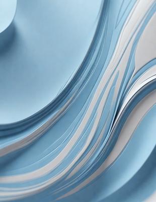 The primary subject of the image is a blue and white wave, which is the main focus of the scene. The wave is depicted in a digital art style, giving it a modern and visually appealing appearance. The setting is a blue background, which complements the colors of the wave and adds to the overall mood of the image. The colors and mood of the image are predominantly blue and white, creating a sense of calmness and tranquility.