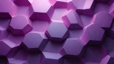 The primary subject of the image is a purple wall with a pattern of small, round, white shapes. The setting is a room with a purple background, and the visual style appears to be a combination of a photo and digital art. The dominant colors are purple and white, creating a calm and soothing atmosphere.