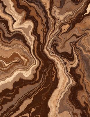 The primary subject of the image is a close-up of a marbled stone surface. The setting is a natural environment, with the stone surface being the main focus of the image. The visual style is a close-up, which emphasizes the intricate patterns and textures of the marbled stone. The colors and mood of the image are predominantly earthy tones, giving it a natural and organic feel.