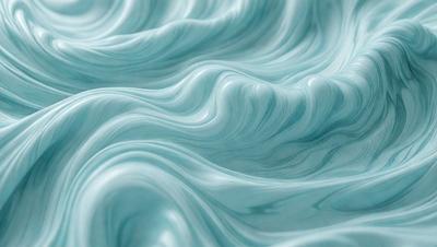 The primary subject of the image is a blue ocean with waves. The setting is the ocean, and the visual style is a photo. The dominant colors are blue and white, creating a serene and calming atmosphere.