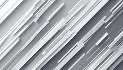 The primary subject of the image is a large, abstract, and modern art piece featuring a series of white, gray, and black lines. The setting is a gray background, which provides a clean and minimalist appearance. The visual style is a combination of digital art and illustration, creating a unique and contemporary look. The colors and mood of the image are predominantly neutral, with the black and white lines adding a sense of depth and contrast.