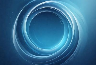 The primary subject of the image is a blue circle, which appears to be a part of a larger, swirling pattern. The setting is a blue background, which complements the blue circle. The visual style of the image is digital art, as it is a computer-generated design. The dominant colors in the image are blue and white, creating a calm and serene atmosphere.
