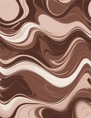 The primary subject of the image is a brown and white marbled pattern, which is the main focus of the image. The setting is a brown and white marbled surface, which serves as the backdrop for the pattern. The visual style of the image is a close-up of the marbled pattern, showcasing its intricate details. The colors and mood of the image are predominantly brown and white, creating a sense of elegance and sophistication.
