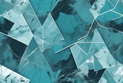 The primary subject of the image is a blue and white marble pattern. The setting is a blue and white marble wall, which serves as the background. The visual style is a combination of a photo and digital art, creating a unique and intricate design. The dominant colors are blue and white, giving the image a clean and elegant appearance.