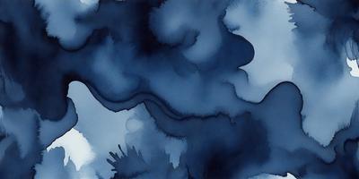 The primary subject of the image is a blue and white painting of a cloudy sky. The setting is a blue background, and the visual style appears to be a watercolor painting. The colors and mood of the painting are predominantly blue and white, creating a serene and calming atmosphere.