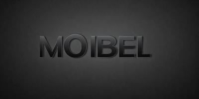 The primary subject of the image is the word "mobilie," which is displayed in a black and white color scheme. The setting is a black background, and the visual style appears to be a digital art or illustration. The dominant colors are black and white, creating a bold and modern appearance.