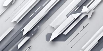 The primary subject of the image is a series of white, abstract, and geometric shapes. These shapes are arranged in a visually appealing manner, creating a sense of depth and dimension. The setting is a white background, which provides a clean and minimalist appearance. The visual style is a combination of digital art and illustration, as the shapes are intricately crafted and the overall composition is well-balanced. The colors and mood of the image are predominantly white, which gives it a clean, modern, and s