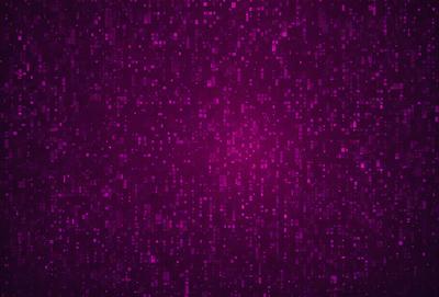 The primary subject of the image is a purple background with a pattern of dots. The setting is a dark room, and the visual style appears to be a digital art or illustration. The dominant colors are purple and pink, creating a mood of calmness and relaxation.