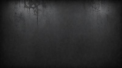 The primary subject of the image is a large, dark gray wall with a few black spots. The setting is a room with a gray background. The visual style is a black and white photo. The dominant colors are gray and black, creating a moody atmosphere.