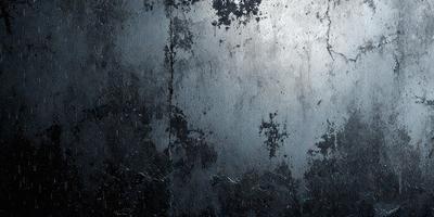 The primary subject of the image is a blue wall with a silver or metallic appearance. The setting is a room with a blue wall, and the visual style is a close-up of the wall. The colors and mood of the image are predominantly blue and silver, creating a calm and serene atmosphere.