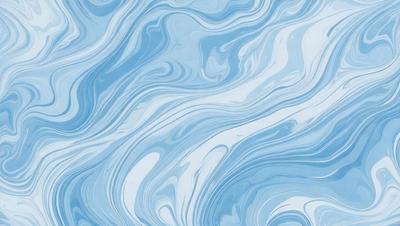 The primary subject of the image is a blue and white ocean wave. The setting is the ocean, with the wave being the main focus of the image. The visual style is a digital art or illustration, as the wave is depicted in a detailed and artistic manner. The dominant colors are blue and white, creating a serene and calming atmosphere.