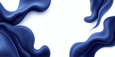 The primary subject of the image is a blue, swirling, and flowing design. The setting is a white background, which provides a clean and minimalist appearance. The visual style is a combination of digital art and illustration, creating a unique and eye-catching pattern. The dominant colors are blue and white, giving the image a calm and soothing atmosphere.