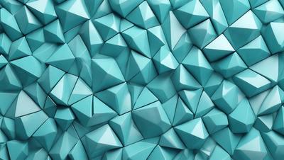 The primary subject of the image is a blue and white geometric pattern, which is the main focus of the image. The setting is a blue background, which complements the colorful pattern. The visual style is a combination of digital art and illustration, creating a unique and eye-catching design. The dominant colors are blue and white, giving the image a clean and modern appearance.