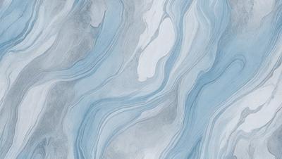 The primary subject of the image is a blue and white marbled wallpaper. The setting is a room with a blue and white marbled wallpaper. The visual style is a patterned wallpaper, which gives the room a unique and elegant appearance. The dominant colors are blue and white, creating a calming and sophisticated atmosphere.