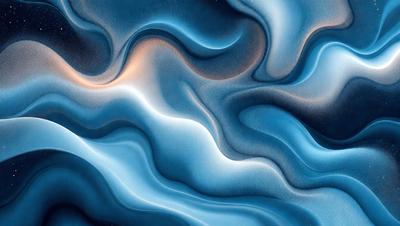 The primary subject of the image is a blue and white swirling pattern, which appears to be a digital art or illustration. The setting is a blue background, and the visual style suggests that the image is a creative and artistic representation. The dominant colors are blue and white, creating a sense of calmness and tranquility.