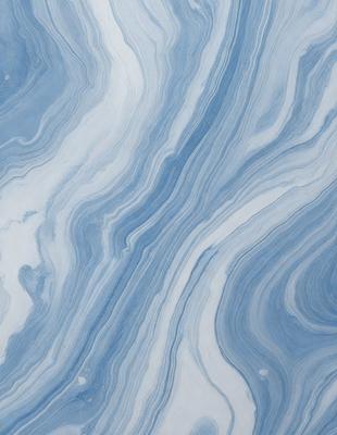 The primary subject of the image is a blue and white marbled wall. The setting is a room with a blue and white marbled wall as the main focus. The visual style is a close-up of the marbled wall, showcasing its intricate patterns. The colors and mood of the image are predominantly blue and white, creating a calm and serene atmosphere.