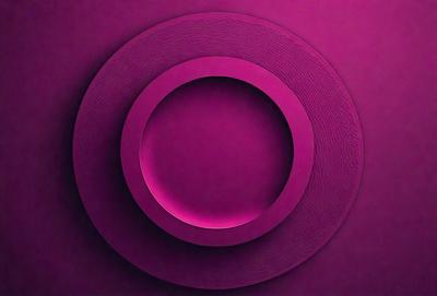 The primary subject of the image is a large, purple, circular object. The setting is a dark background, which contrasts with the bright purple color of the circular object. The visual style appears to be a combination of a photo and a digital art or illustration, as the purple circle is the main focus of the image. The colors and mood of the image are predominantly purple, creating a bold and striking visual effect.