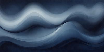 The primary subject of the image is a blue ocean wave. The setting is a dark blue background, which creates a dramatic contrast with the wave. The visual style is a digital art or illustration, as the wave is depicted in a detailed and artistic manner. The dominant colors are blue and white, with the blue ocean wave being the main focus of the image. The overall atmosphere is serene and captivating, as the viewer is drawn into the depths of the ocean.