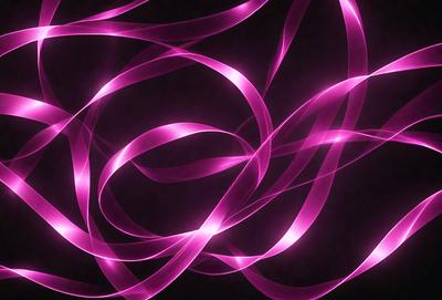The primary subject of the image is a pink, purple, and white swirling pattern. The setting is a dark background, which contrasts with the vibrant colors of the swirls. The visual style appears to be a digital art or illustration, as the swirls are intricately designed and the colors are rich and vivid. The overall atmosphere of the image is lively and energetic, with the swirls creating a sense of movement and dynamism.