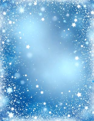 The primary subject of the image is a blue sky filled with stars. The setting is a night sky, and the visual style is a digital art or illustration. The dominant colors are blue and white, creating a serene and peaceful atmosphere.