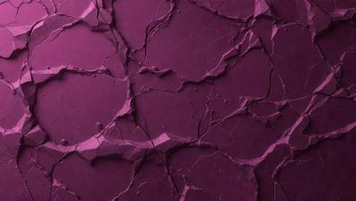 The primary subject of the image is a purple wall with a pattern of holes and cracks. The setting is a room with a purple background. The visual style is a close-up of the purple wall, showcasing its unique texture. The colors and mood of the image are predominantly purple, creating a moody and intriguing atmosphere.