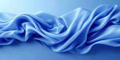 The primary subject of the image is a blue piece of fabric, possibly a sheet or a curtain. The setting is a blue background, which creates a contrasting and visually appealing environment. The visual style of the image is a digital art or illustration, as it is a detailed and well-rendered representation of the blue fabric. The colors and mood of the image are predominantly blue, creating a calm and serene atmosphere.