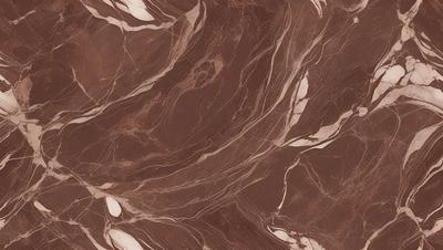 The image features a brown marble surface with a pattern of swirls and waves. The primary subject is the marble, which is the main object, scene, or focus of the image. The setting is a natural environment, with the marble surface being the backdrop. The visual style is a close-up of the marble, showcasing its intricate patterns. The colors and mood of the image are warm and earthy, with the brown marble being the dominant color.