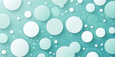 The primary subject of the image is a pattern of white and blue circles. The setting is a blue background, which creates a visually appealing contrast with the white and blue circles. The visual style of the image is a combination of digital art and illustration, as the circles are arranged in a cohesive and artistic manner. The dominant colors in the image are white and blue, giving it a clean and fresh appearance.