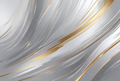 The primary subject of the image is a pattern of gold and silver swirls. The setting is a gray background, which contrasts with the gold and silver swirls. The visual style is a combination of digital art and illustration, creating a unique and eye-catching design. The dominant colors are gold and silver, giving the pattern a sophisticated and elegant appearance.