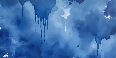 The primary subject of the image is a blue sky with white clouds. The setting is a cloudy sky, and the visual style is a painting or drawing. The colors and mood of the image are predominantly blue and cloudy, creating a serene and peaceful atmosphere.