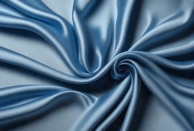 The primary subject of the image is a blue fabric, which is the main object, scene, or focus of the image. The setting or background is a blue surface, and the visual style is a close-up of the fabric. The colors and mood of the image are predominantly blue, creating a calm and serene atmosphere.