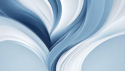 The primary subject of the image is a blue and white swirl pattern, which appears to be a digital art or illustration. The setting is a blue background, and the visual style is a combination of digital art and illustration. The dominant colors are blue and white, creating a calm and soothing atmosphere.