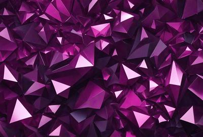 The primary subject of the image is a large, purple, geometric pattern. The setting is a purple background, which creates a visually striking contrast with the pattern. The visual style is a combination of digital art and illustration, giving the image a unique and artistic appearance. The dominant colors are purple and pink, creating a warm and inviting atmosphere.