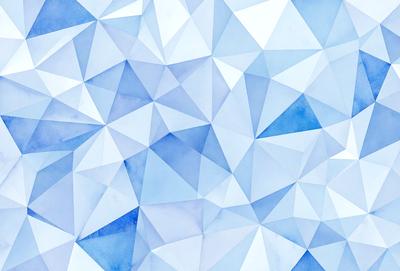 The primary subject of the image is a blue and white geometric pattern, which is the main focus of the image. The setting is a blue and white background, which complements the pattern. The visual style is a digital art or illustration, as the pattern is created using a computer or digital tools. The dominant colors are blue and white, giving the image a calm and soothing atmosphere.