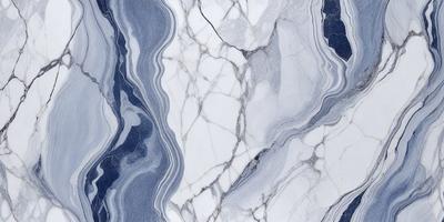 The primary subject of the image is a marble countertop with a blue and white pattern. The setting is a kitchen, and the visual style is a photo. The countertop has a blue and white marble pattern, and the overall atmosphere is elegant and sophisticated.