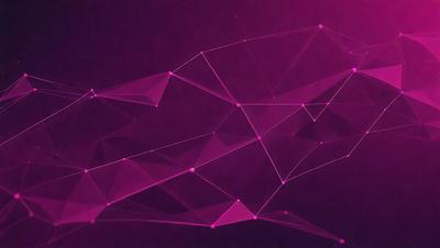 The primary subject of the image is a purple background with a pattern of interconnected lines. The setting appears to be a dark room, and the visual style is a combination of digital art and illustration. The dominant colors in the image are purple and pink, creating a calm and soothing atmosphere.