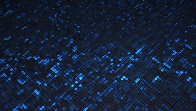 The primary subject of the image is a blue and black patterned surface, which appears to be a digital art or illustration. The setting is a dark room, and the visual style is a combination of digital art and a blue and black patterned surface. The colors and mood of the image are predominantly blue and black, creating a moody and artistic atmosphere.