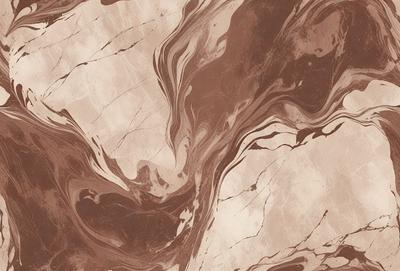 The image features a marble-like surface with a brown and white color scheme. The primary subject is a patterned design that resembles a marble-like texture. The setting is a stone-like surface, possibly a wall or a countertop. The visual style is a combination of natural and artificial elements, creating a unique and intriguing design. The colors and mood of the image are warm and earthy, evoking a sense of natural beauty and sophistication.