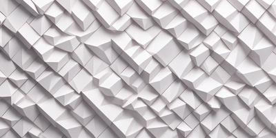 The primary subject of the image is a large white wall with a pattern of white triangles. The setting is a white room, and the visual style is a close-up of the wall. The dominant colors are white, and the overall atmosphere is clean and minimalistic.
