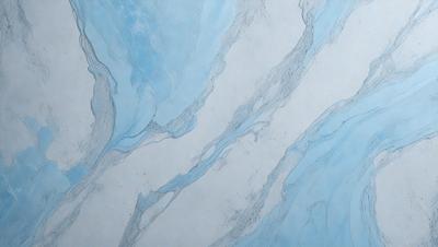 The primary subject of the image is a blue marble wall with a pattern of swirls and waves. The setting is a room with a blue marble wall, and the visual style is a combination of a photo and digital art. The dominant colors are blue and white, creating a calm and serene atmosphere.