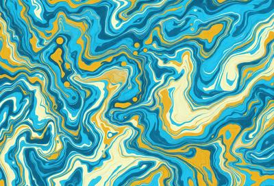 The primary subject of the image is a blue and yellow swirling pattern, which appears to be a digital art or illustration. The setting is a blue and yellow background, creating a vibrant and lively atmosphere. The visual style is a mix of digital art and illustration, with a focus on the swirling pattern. The colors and mood of the image are energetic and dynamic, with the blue and yellow colors evoking a sense of movement and liveliness.