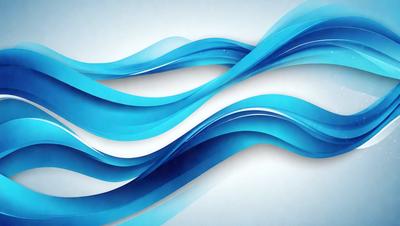 The primary subject of the image is a blue wave pattern, which is the main focus of the image. The setting is a white background, which provides a clean and minimalistic environment for the wave pattern. The visual style of the image is digital art, as it is a computer-generated design. The dominant colors in the image are blue and white, creating a calm and soothing atmosphere.