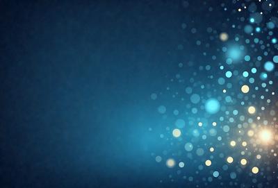The primary subject of the image is a blue background with a pattern of bright, colorful lights. The setting appears to be a dark, starry night, with the lights creating a mesmerizing visual effect. The visual style of the image is a combination of digital art and illustration, as the lights are depicted in a way that resembles a painting or drawing. The colors and mood of the image are predominantly blue and serene, creating a sense of calmness and tranquility.
