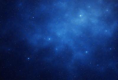 The primary subject of the image is the night sky, which is filled with stars. The setting is a dark, star-filled sky, and the visual style is a photo of the night sky. The colors and mood of the image are predominantly dark and serene, with the stars providing a sense of depth and beauty.