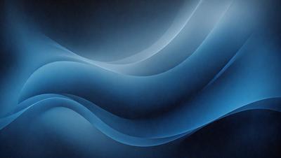 The primary subject of the image is a blue wave, which is the main focus of the scene. The setting is a dark blue background, creating a contrasting and dramatic effect. The visual style is a digital art or illustration, as the wave is depicted in a detailed and artistic manner. The dominant colors are blue and black, giving the image a calm and serene atmosphere.