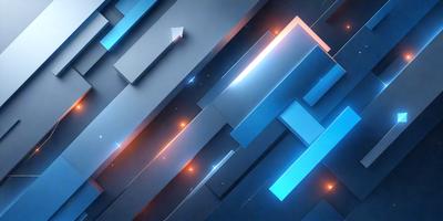 The primary subject of the image is a blue and orange geometric pattern. The setting is a dark background, which contrasts with the bright colors of the pattern. The visual style is digital art, as the pattern appears to be a digital creation. The dominant colors are blue and orange, creating a vibrant and energetic atmosphere.