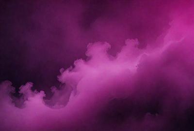 The primary subject of the image is a pink cloud, which is the main focus of the scene. The setting is a dark, cloudy sky, with the cloud being the most prominent feature. The visual style of the image is a digital art or illustration, as it appears to be a painting or drawing of a cloud. The dominant colors in the image are pink and purple, creating a warm and soothing atmosphere.